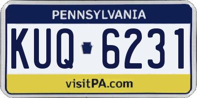 PA license plate KUQ6231