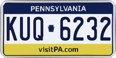 PA license plate KUQ6232