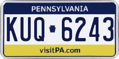 PA license plate KUQ6243