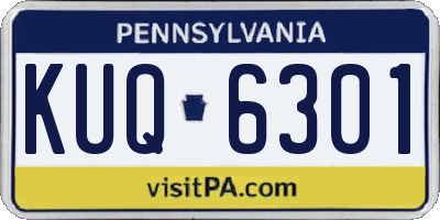 PA license plate KUQ6301