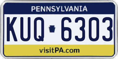 PA license plate KUQ6303