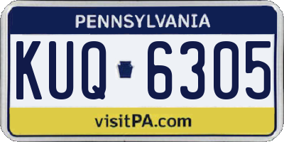 PA license plate KUQ6305