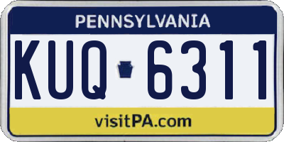PA license plate KUQ6311