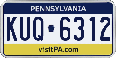 PA license plate KUQ6312