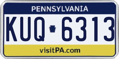 PA license plate KUQ6313