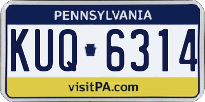 PA license plate KUQ6314