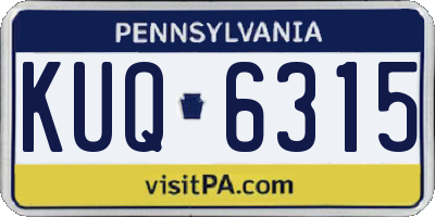 PA license plate KUQ6315