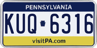 PA license plate KUQ6316