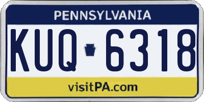 PA license plate KUQ6318