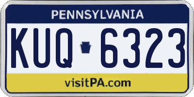 PA license plate KUQ6323