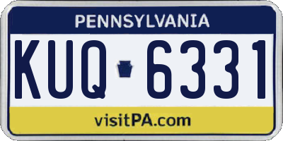 PA license plate KUQ6331