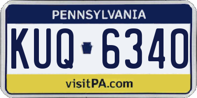 PA license plate KUQ6340