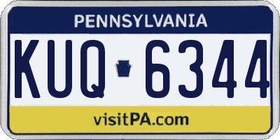 PA license plate KUQ6344