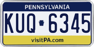 PA license plate KUQ6345