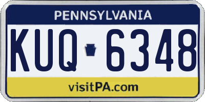 PA license plate KUQ6348