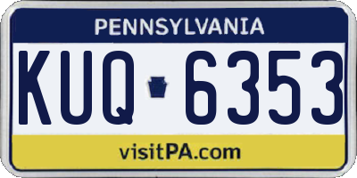 PA license plate KUQ6353