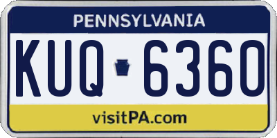 PA license plate KUQ6360