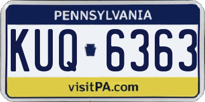 PA license plate KUQ6363