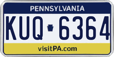 PA license plate KUQ6364