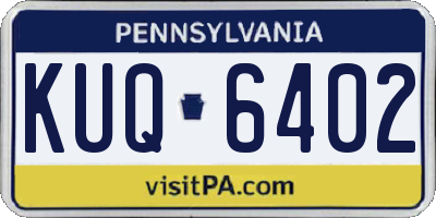 PA license plate KUQ6402