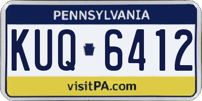PA license plate KUQ6412