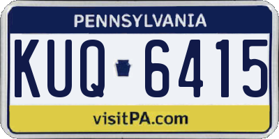 PA license plate KUQ6415