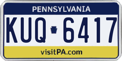 PA license plate KUQ6417