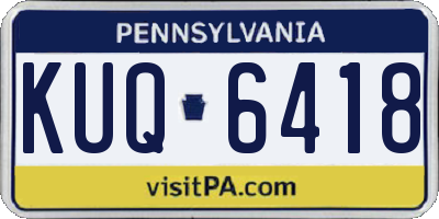 PA license plate KUQ6418