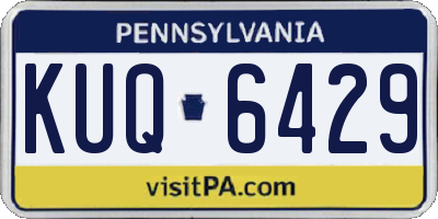 PA license plate KUQ6429