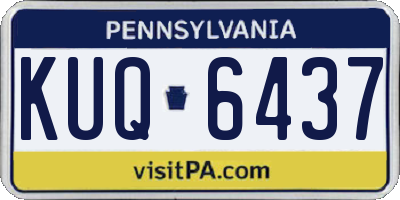 PA license plate KUQ6437