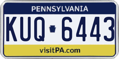 PA license plate KUQ6443