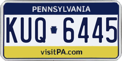 PA license plate KUQ6445