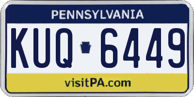 PA license plate KUQ6449