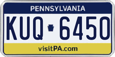 PA license plate KUQ6450