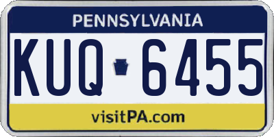 PA license plate KUQ6455