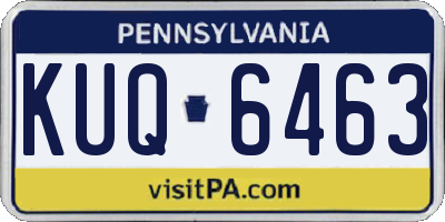 PA license plate KUQ6463