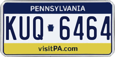 PA license plate KUQ6464