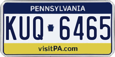 PA license plate KUQ6465