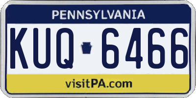 PA license plate KUQ6466