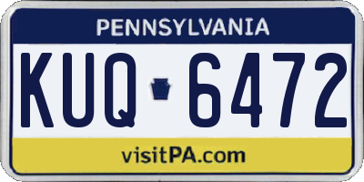 PA license plate KUQ6472