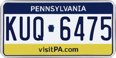 PA license plate KUQ6475