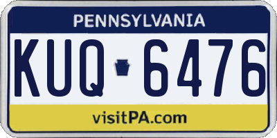 PA license plate KUQ6476