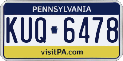 PA license plate KUQ6478