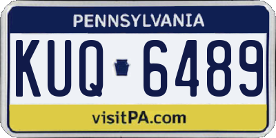 PA license plate KUQ6489