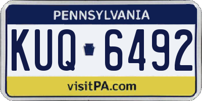 PA license plate KUQ6492