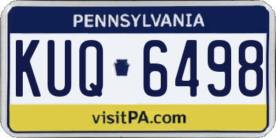 PA license plate KUQ6498