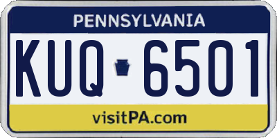 PA license plate KUQ6501