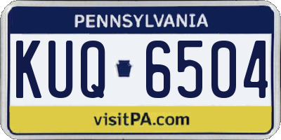 PA license plate KUQ6504
