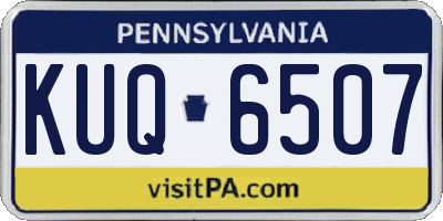 PA license plate KUQ6507