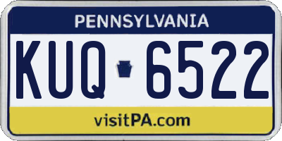 PA license plate KUQ6522